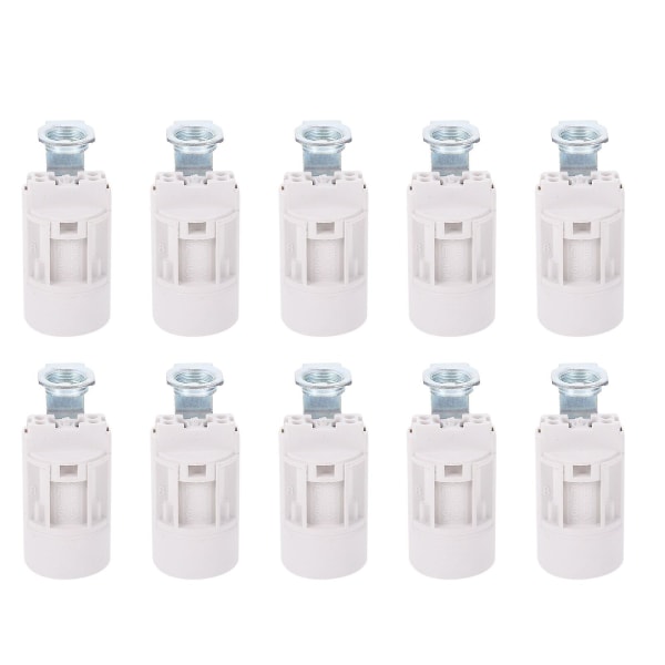 10 kpl E14-kantavalaisimen pidike Led E14-kynttilänvalon jalusta Kristallikanta [dB} White 2.4X2.4X5.3CM