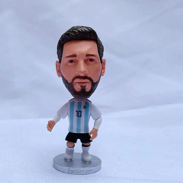 Fotballstjerne Messi-figur Fotballspiller Ornamenter Samling Dukke Sports Actionfigurer Suvenirer Leker Gaver Db 9