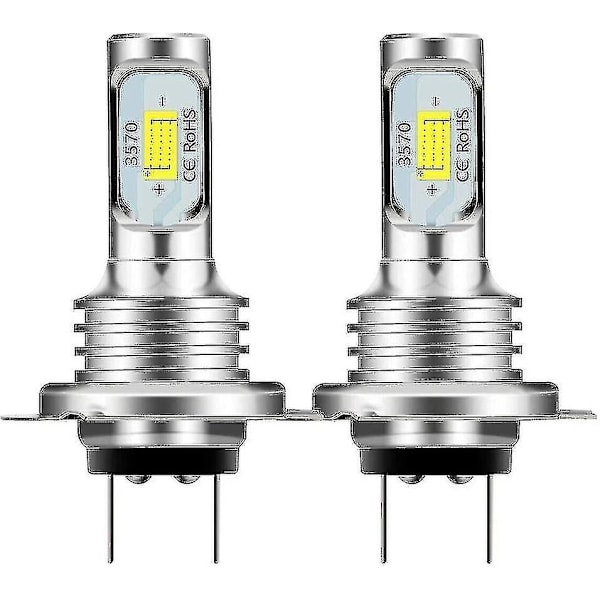 2 kpl H7 LED-ajovalot 80w 10000lm Kauko- tai lähivalolamppuja 6000k Valkoinen Ip 68 Vedenpitävä {Db}