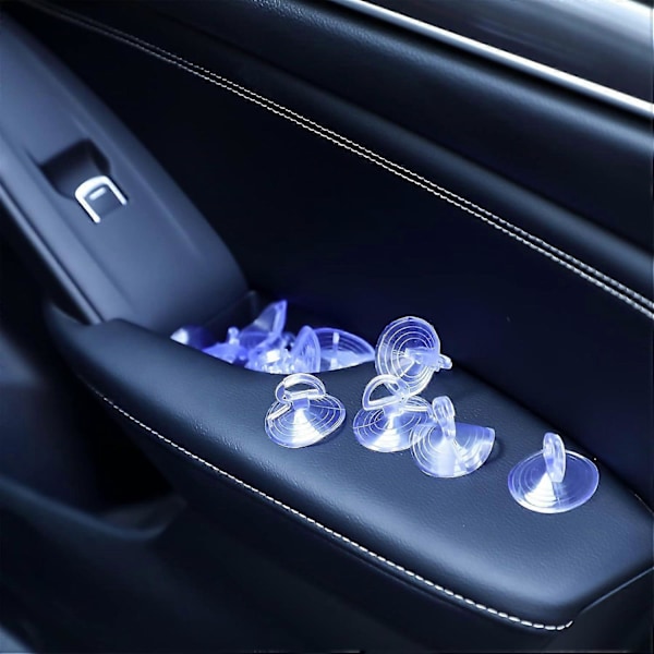 24 kpl Auton Ikkunan Tuulilasin Auringonsuojan Imukappaleita Pieniä PVC-Imukappaleita Auton Ikkunan Imukappaleita Auton Visiirille { DB} Transparent