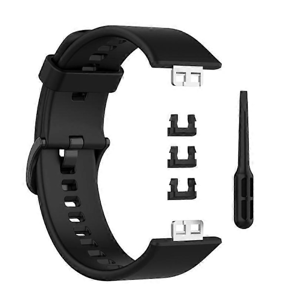 Til Huawei Watch Fit Remme Justerbart Urarmbånd Silikone Smartwatch Rem [DB] Black
