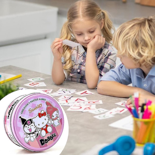 Piirroshahmo Spot It -peli: Yhdistä kortteja, looginen harjoitus, lautapeli, lahja lastenpäiväksi {db} Mickey Mouse red