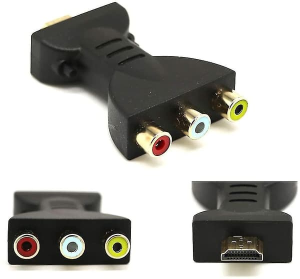 HDMI til 3 RCA Konverter, Komposit Video Audio Adapter [DB]