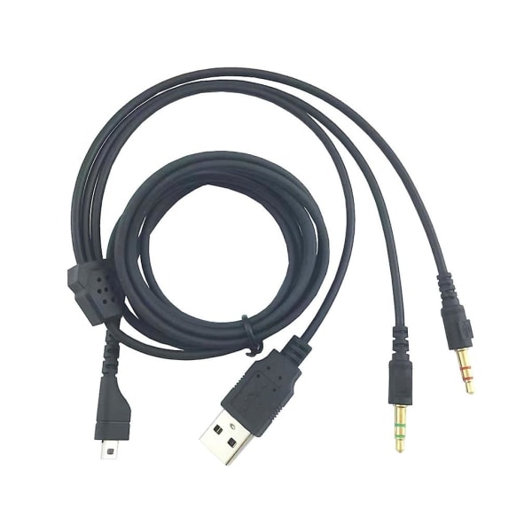 Reservedel Rgb Usb 3,5 mm Mikrofonkabel Trådløs Gaming Headset Splitter [DB] A