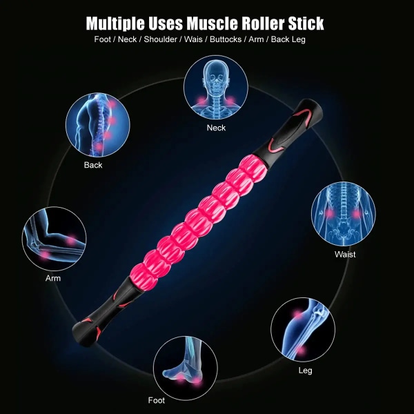 1 Stk Terapeutisk Deep Tissue Massage Roller, Pink