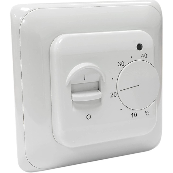 Manuell golvvärme termostat 220v 16a, elektrisk golvvärme regulator mekanisk rums termostat med golvsensor sond 1pc{DB}