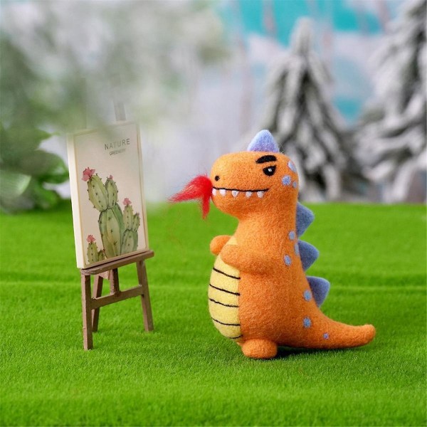 Baby Dinosaur Needle Felting Kits For Beginner,needle Felting Kit,felt Needles,foam Pad,felt Cloth,instruction