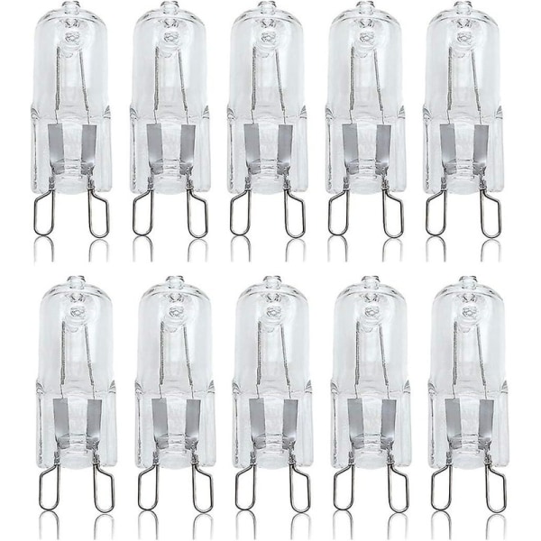 10Pcs G9 Halogen Bulbs Premium G9 40W Light Bulbs, Dimmable 230V 2700K Warm White G9 Bulb for Table Lamps [DB]