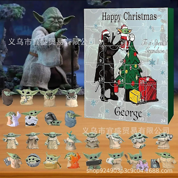 Christmas Advent Calendar 2024 Navidad Toys Mickey Minnie Stitch Baby Yoda Juguetes Surprise Blind Box Doll Gift For Children {db]