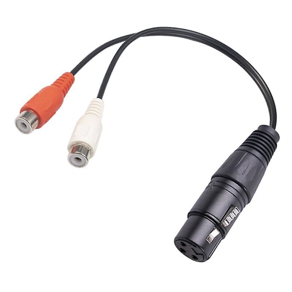 XLR til Dobbelt RCA Kabel XLR til RCA Y Splitter Kabel 3 Pin XLR Hun til 2RCA Hun Forstærker Mixing db Photo Color