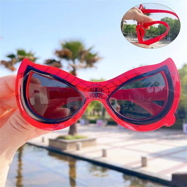 Børne Spiderman Briller Solbriller Skygger Briller Foto Props [DB] Red