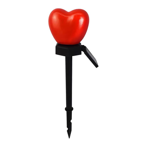 Solhjerte Hjerteformet Hagedekorasjon Jordinnstikk Lampe Høytidsdekorasjoner {db} Red