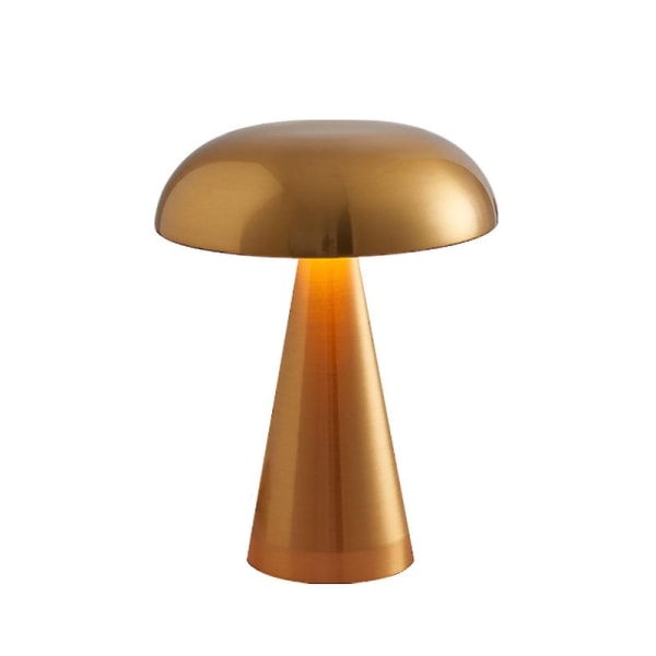 Svamplampa LED Bar Bordslampa Ljus Lyxhotell Café Utomhus Bordslampa Sängbord USB Laddning Nattlampa [DB] Gold