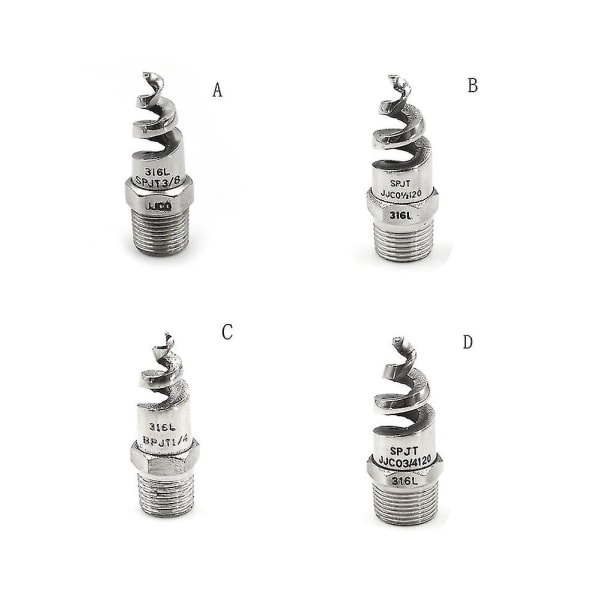 Db Ny 1/4\" 1/2\" Rostfritt Stål Spiral Kon Atomizer Spraymunstycke Sprinklerhuvuden Hfmqv A