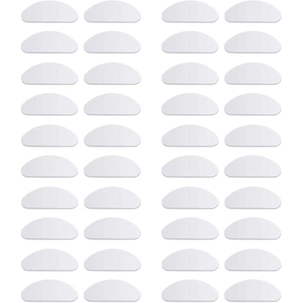20 Par Glasögon Näskuddar Halkfria Silikon Mjuka Näskuddar Självhäftande Näskuddar (transparenta, 1,5 mm) [db]