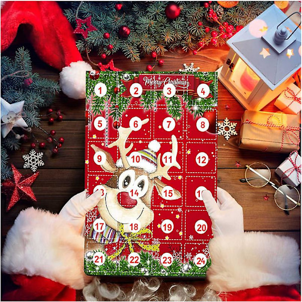 Julkalender med 24 Dagar Nedräkning Tomtekalender Grinchkalender Leksak Barnpresenter DB Style A
