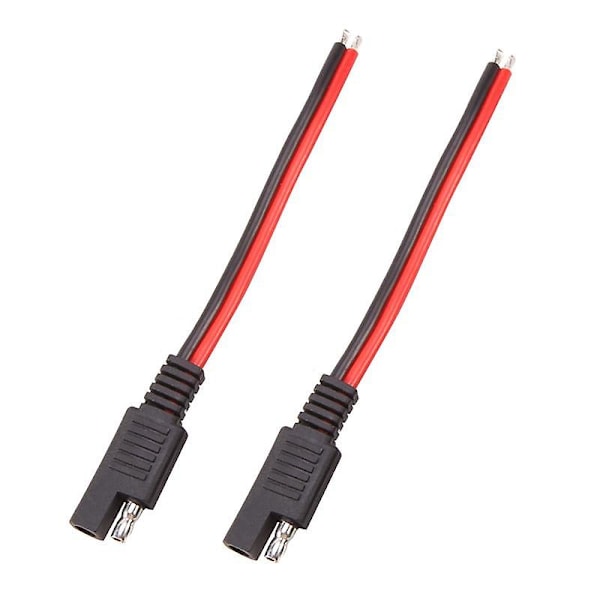 10 stk. 15CM SAE 2-polet Hurtigkobling Afbrydelsesprop 14AWG SAE Forlængerkabel Ledningsnet til Mot [DB] As Shown