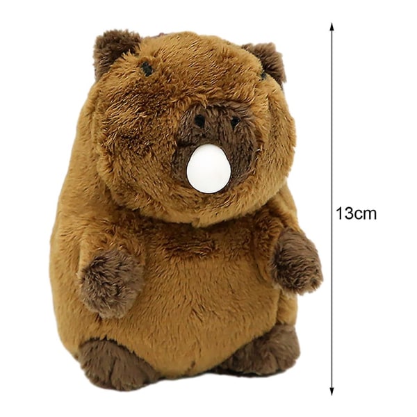 Söt plysch Capybara Nyckelring med Squeeze Bubble Stress Relief Leksaker Små nyckelringar för barn Kvinnor Män [DB] 1PC