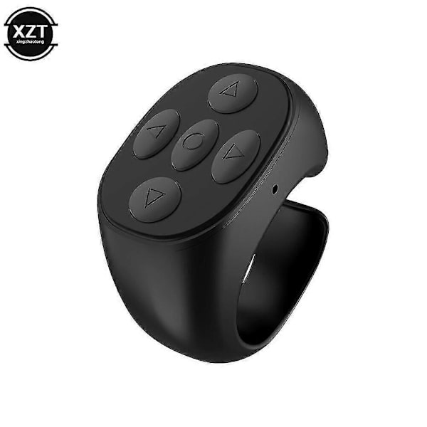 Tiktok Trådløs Bluetooth Fingertip Selfie Controller Tiktok Kort Video Side Vendning Browsing Enhed Mobiltelefon Fjernbetjening Ring [DB] data cable charging