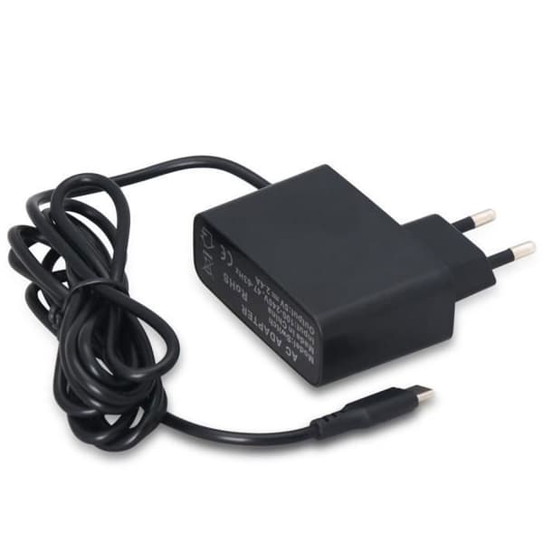 Verkkolaite - Nintendo Switch - EU-laturi - 5V-1.5A - 1.5m kaapeli Black