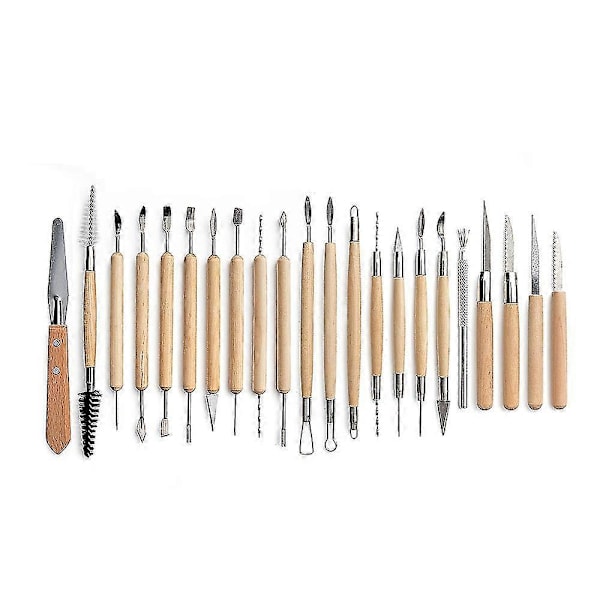 45 stk Polymer Clay Værktøjer Modellering Ler Skulptur Værktøjer Sæt Til Keramik Skulptur Træ Dotting Værktøjer DB 25PCS