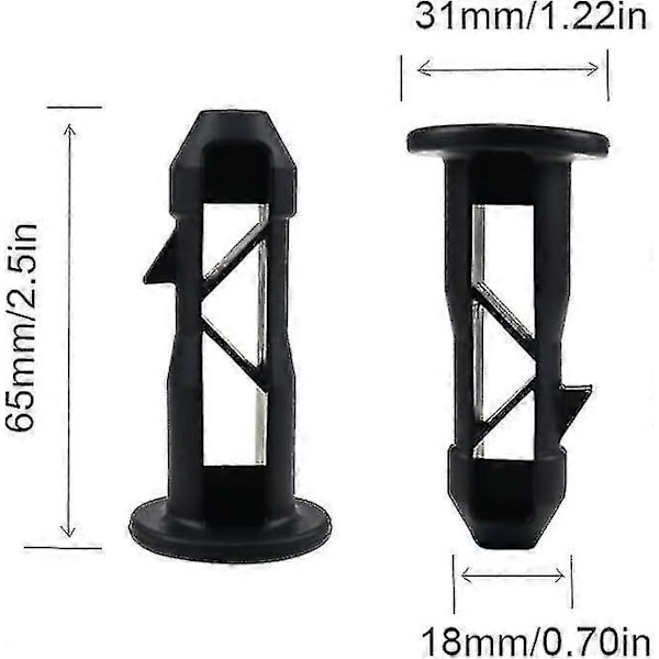 10 Stycken Soptunne Lock Gångjärnstappar 65mm X 18mm Plast Utomhus Soptunne Lock Tappfästen -gt [db]