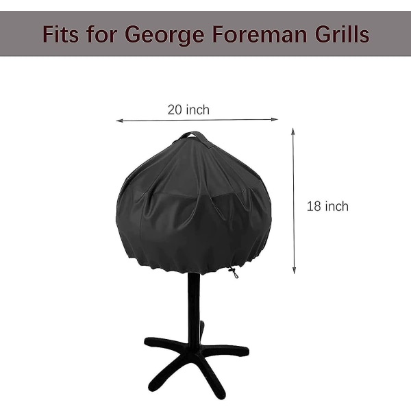 Grill-suojus George Foremanille, Twopone sähköinen grilli-suojus pyöreä grilli-suojus, sisä- ja ulkokäyttöön vedenpitävä, 20x18 tuumaa Db