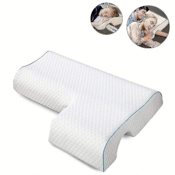 1 st. Bågad Kudde för Par med Långsamt Återhämtande Minnesskum - Anti-tryck Handkudde för db Left Arm