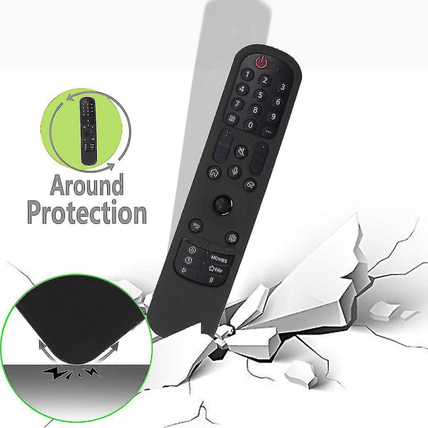 Tv-fjernbetjening Beskyttende til etui til Lg An-mr21gc An-mr21ga An-mr21n [DB] Black