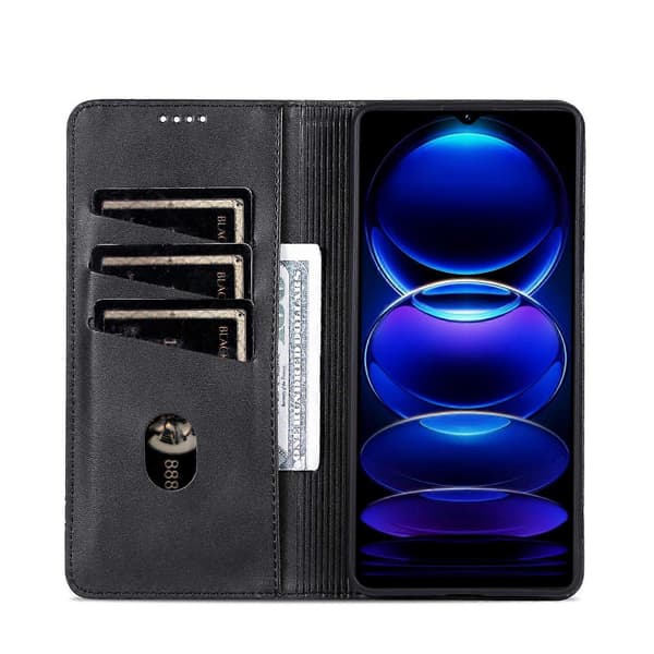 Magnetiskt Kalvtexturfodral För Honor X6b [DB] Black