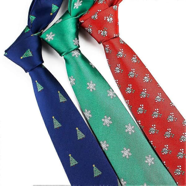 Ferdigknyttet herreslips julefesttilbehør mørkeblå 145x7,5cm polyester 1-pakning[DB]