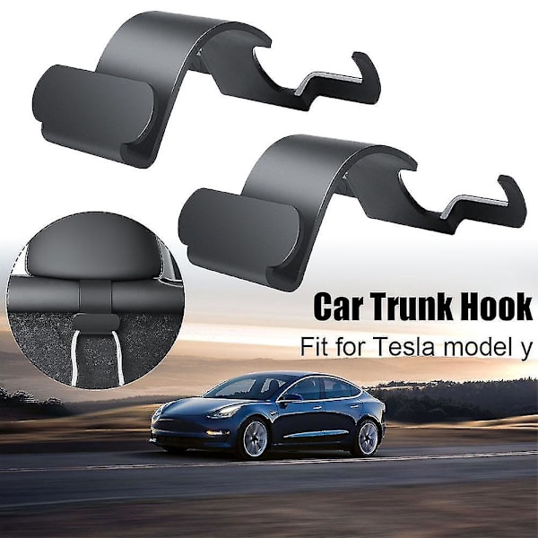 Baksete-krok for Tesla Model Y Bagasjeorganisator Klipp Henger Handlepose Paraplyholder Interiør Biltilbehør Deler Db