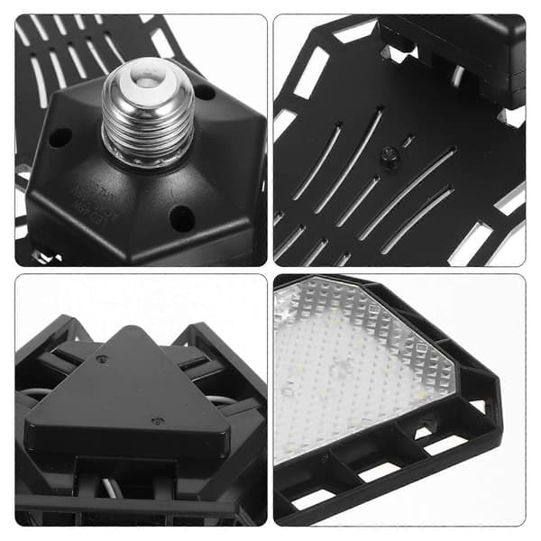 LED Garagelys Foldbar E27 Base Kraftigt Garage LED Lys 45W[DB]