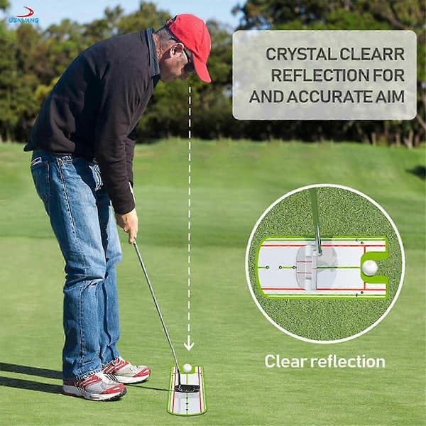 Golf Putting Alignment Mirror för golfträning för nybörjare, effektivt putthjälpmedel och golftränare[DB]