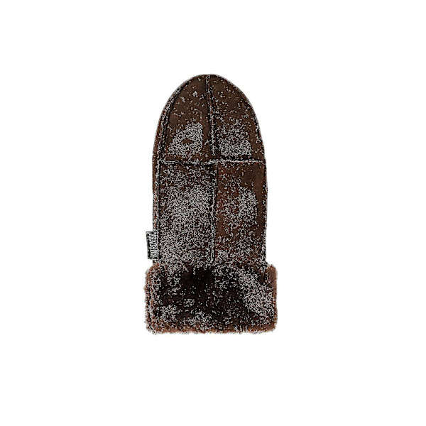 Ægte Dameskindhandsker med Omslagsmanchet {Db} Chocolate
