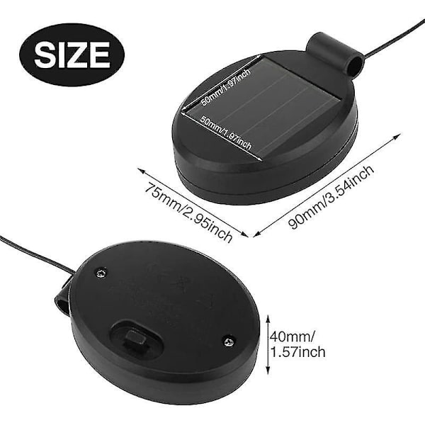 4-pack solcellslampor ersättning övre del panel, solcellslampor lock lock lamptillbehör [DB]