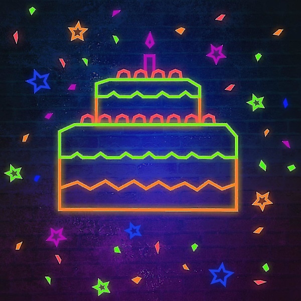 6 Farver Neon Gaffer Klæbebånd, Fluorescerende UV Sortlys Glød I Mørket Bånd Til UV Fest 15mm*5m db