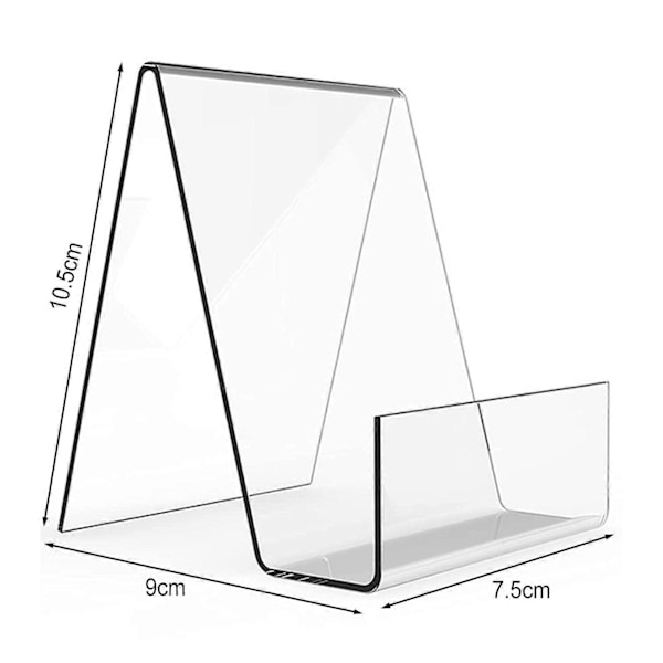 6-pack akryl bokställ klart staffli triangulärt stöd multifunktionell transparent displayhållare [DB] Transparent