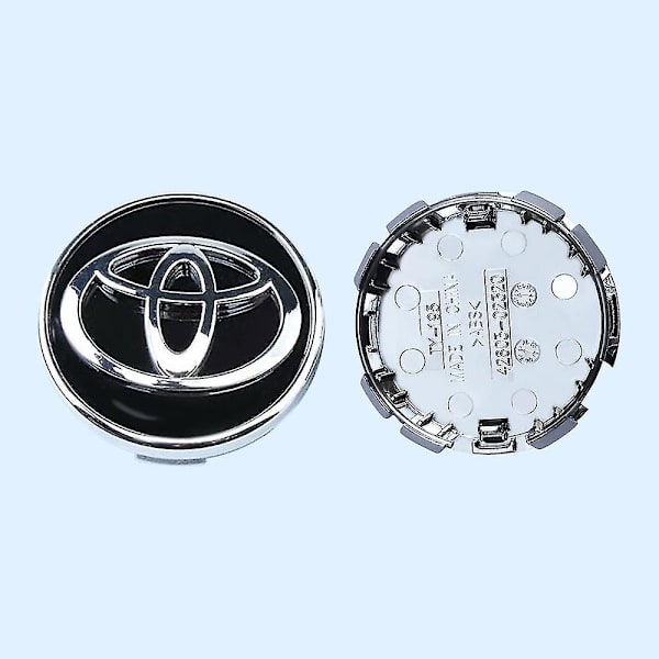 Toyota 4 62mm Hjulcenter Navkapsel til Logo Emblem Sort