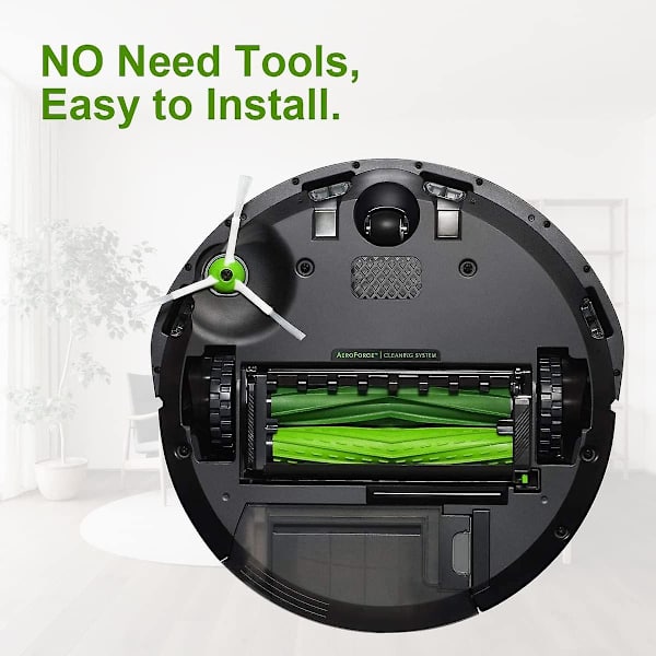 Børstetilbehør til Irobot Roomba I7 I7 Plus I3 I3+ I4 I4+ I6 I6+ I8 I8+ J7 J7+ E5 E6 E7 Støvsuger, Reservedeler Med 4 Gummibørster
