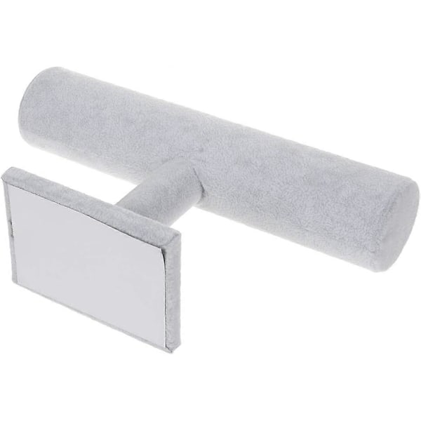 Svævende T-Bar Armbånd Halskæde Ørering Armring Vedhæng Ankelkæde Tårn Ur Nøgle Smykke Display Stand til Hjemmeorganisering (Sort Velour) [DB] Gray