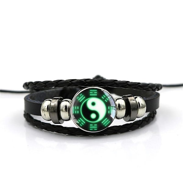 Cartoon söt Naruto armband svart läder färgglada ädelsten armband för barn barn DB 9