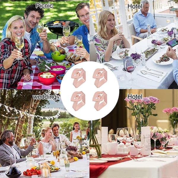 Sett med 4 dukklips i rustfritt stål for bordduk med klips 1.8 [DB]