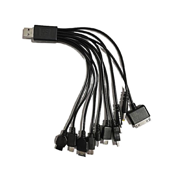 10-in-1 USB Universaali Monitoiminen USB-Latauskaapeli Puhelimille Hfmqv db One Size