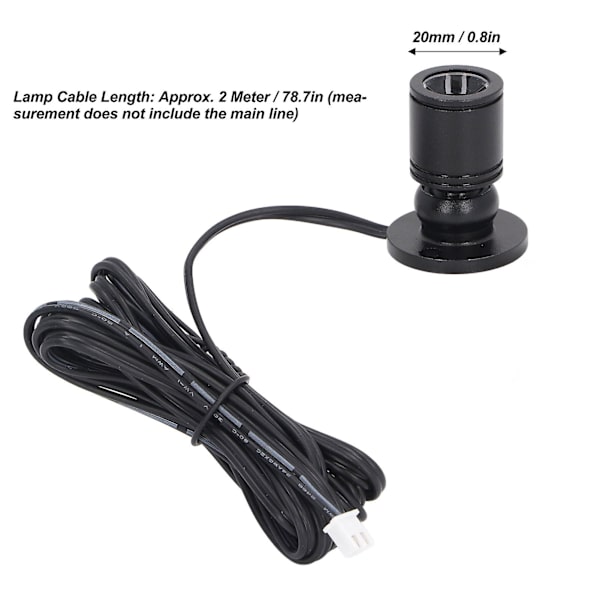 Dimbar Mini Spotlight 5V Mini LED Spotlight 1 till 2 Spotlights med Dimmer för Display Smyckeskåp Veranda [Db] Black Natural Light