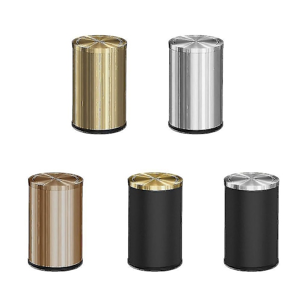 Rustfritt Stål Søppelbøtte Med 9L Kapasitet - Holdbar Og Rustfri  [dB} 9L Rose Gold
