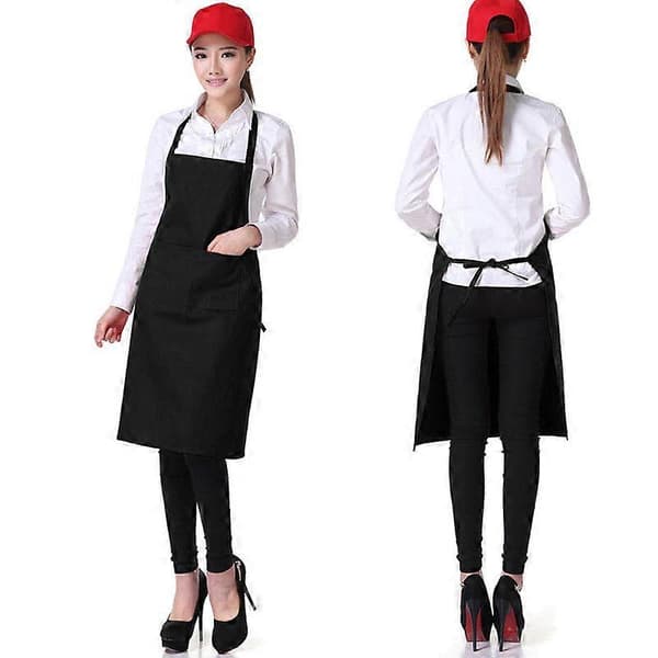 Justerbart unisex förkläde för kock, slaktarförkläde, köksförkläde med ficka fram, matlagning, catering, hushåll [DB] blue