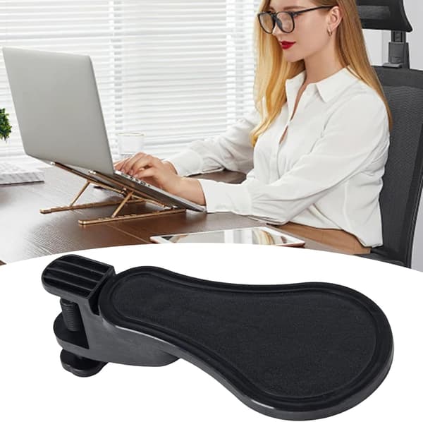 Skrivebordsalbuestøtte | Justerbar albue- og håndledsstøtte – Ergonomisk computertilbehør (bordplademontering) (DB)