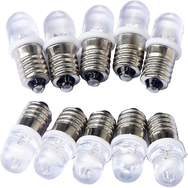 10 stk. E10 12v LED-pære varm [DB]
