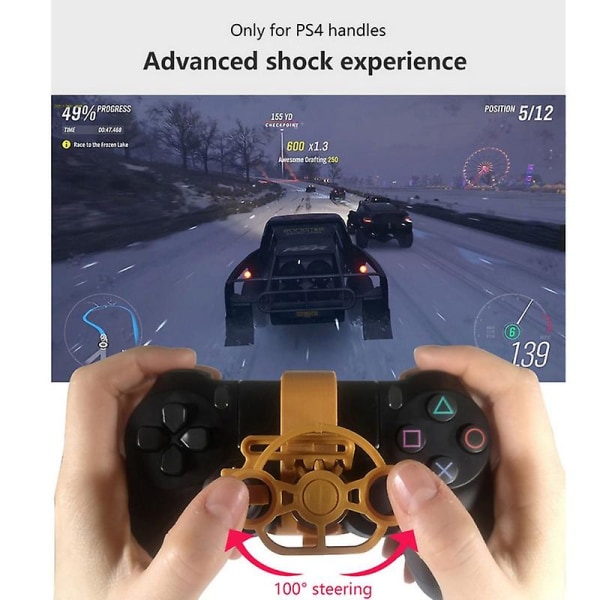 Gaming Racing Wheel Mini Steering Game Controller Til Sony Playstation Ps4 3d Printet Tilbehør db Gold